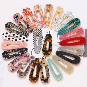 Acrylic Barrettes set of 2 pcs